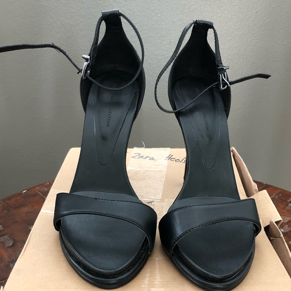 ZARA Minimalist open toe heels